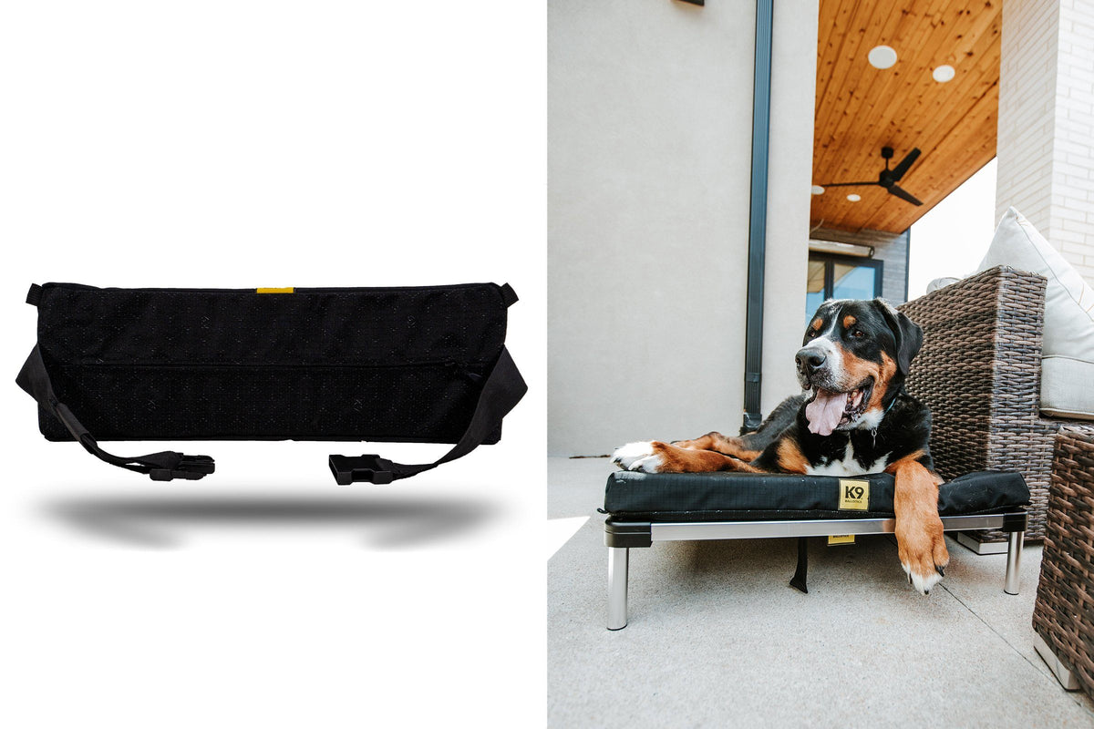 K9 Ballistics Tough Rip-Stop Round Pillow Dog Bed, Obsidian Black / Medium (36 Diameter x 5 H)