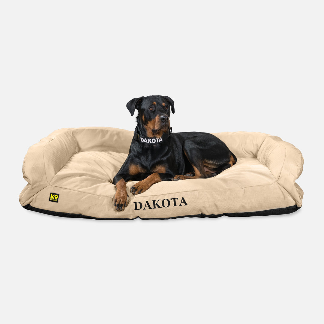 View of Tough Ripstop™ Rectangle Bolster Pillow Dog Bed | K9 Ballistics®