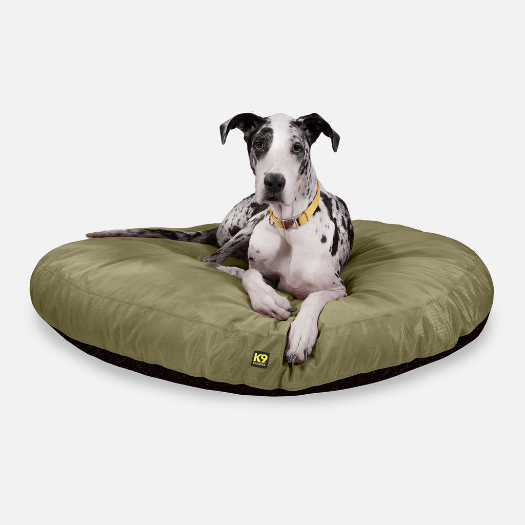 Tough Rip Stop Round Pillow Dog Bed K9 Ballistics