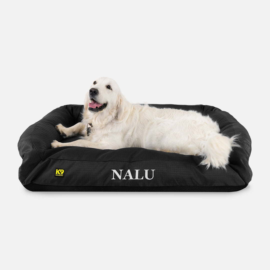 Tough Ripstop™ Rectangle Bolster Pillow Dog Bed | K9 Ballistics® - Bolster Pillow Dog Crate Set For Dogs